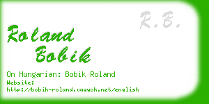 roland bobik business card